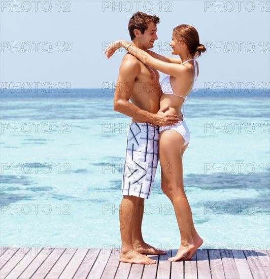 Couple enjoying summer holidays