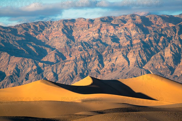 Sand dunes and mountains