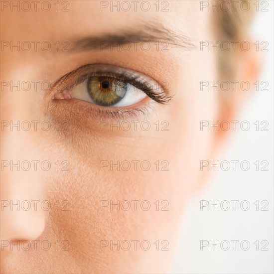 Close-up of woman's face.