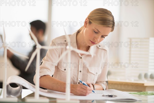 Architect working in firm dealing with wind power.