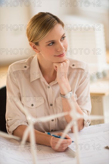 Architect working in firm dealing with wind power.