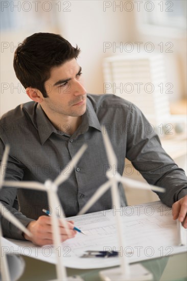 Architect working in firm dealing with wind power.