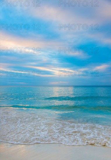 Seascape at sunset. Jamaica.