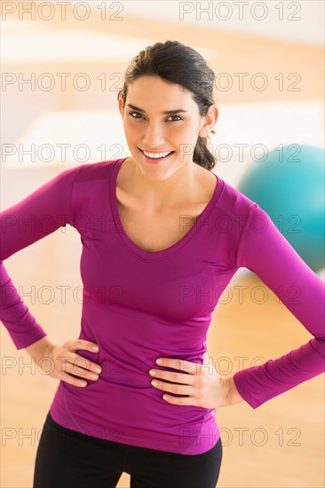 Young woman exercising.