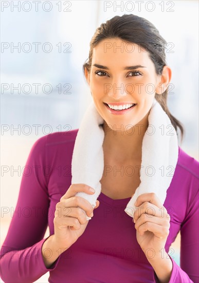 Young woman exercising.