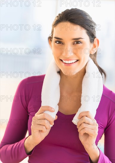 Young woman exercising.