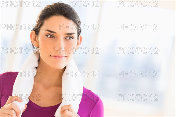 Young woman exercising.