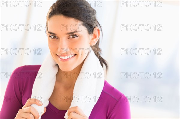 Young woman exercising.