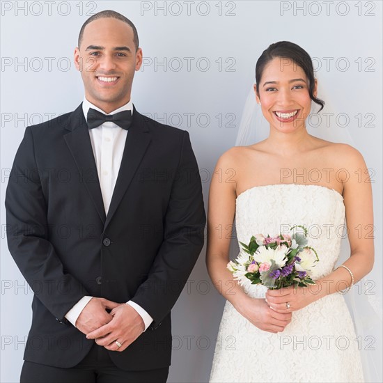 Portrait of bride and groom.