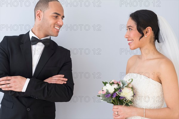 Portrait of bride and groom.