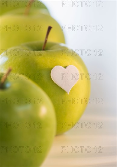 Studio Shot of green apples