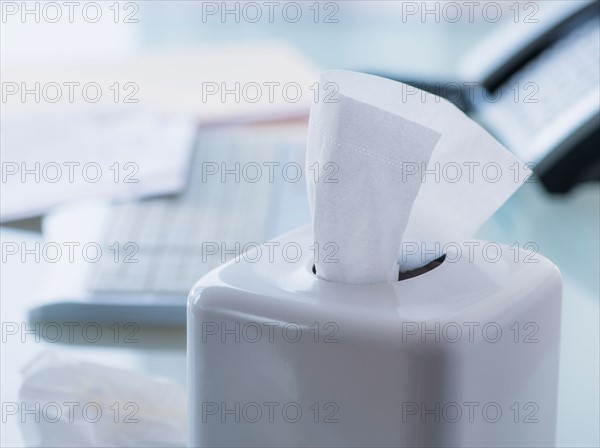 Close-up of box of tissues