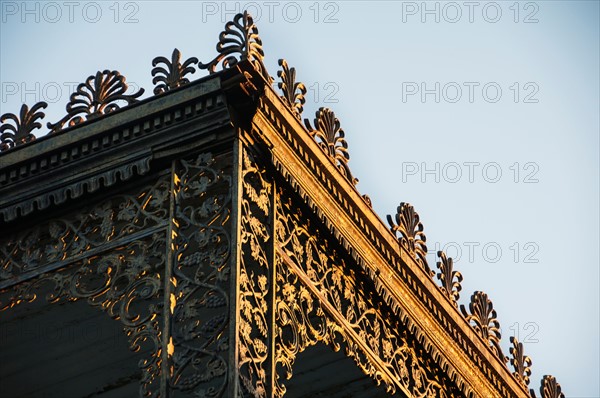 Close-up of balcony railing