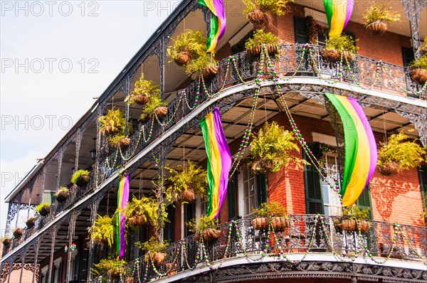 Low angle view of ornate balcony