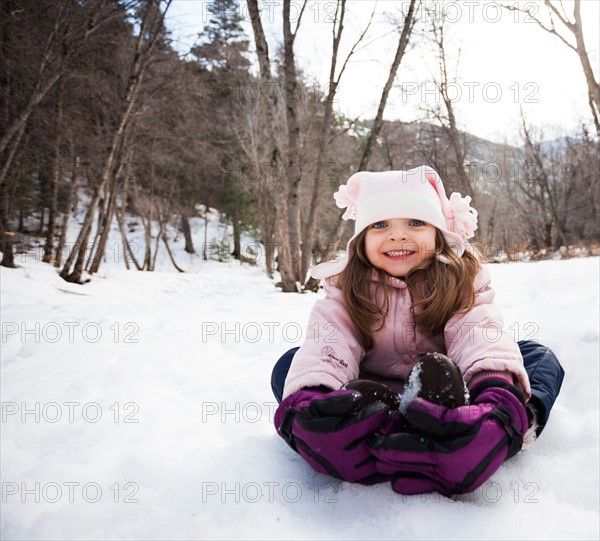 Portrait of Girl (2-3) toothy smiling to camera