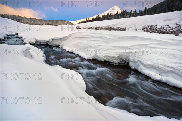 Winter stream on White River