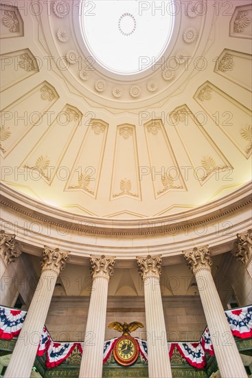 Decoration for first presidential inauguration at Federal Hall. New York City, New York.