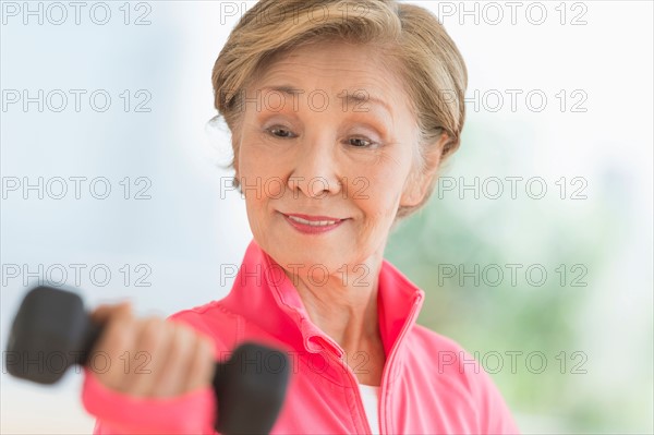 Senior woman exercising.