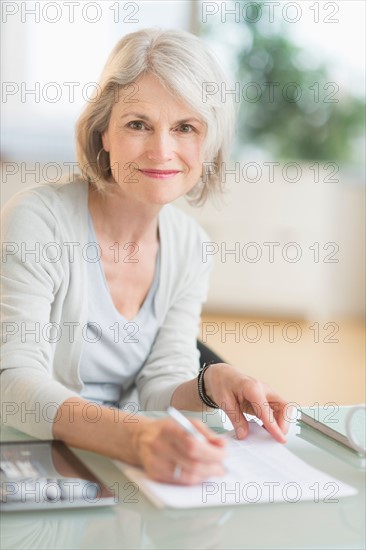 Portrait of smiling senior woman.