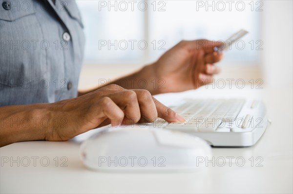 Woman doing internet shopping