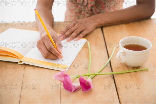 Woman writing diary