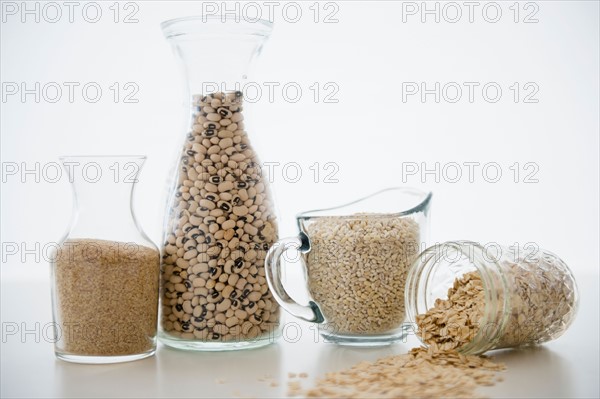 Studio Shot of grains, beans and legumes