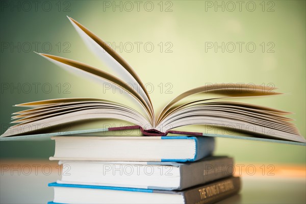 Studio Shot, Stack of books