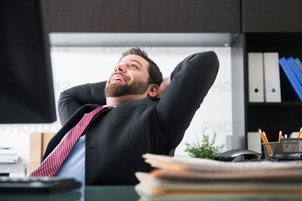 Portrait of cheerful businessman