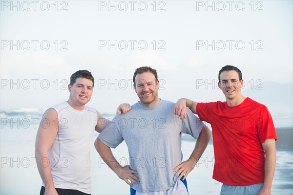 Portrait of men on beach