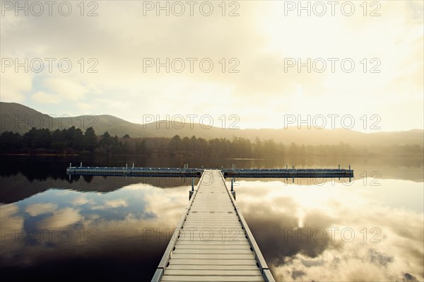 Landscape with sky reflected in water