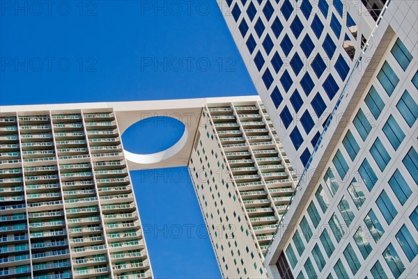 Low angle view of 500 brickell towers