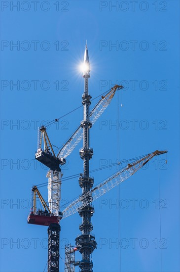 Freedom tower under construction.