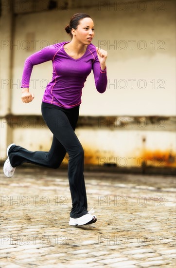 Woman jogging.