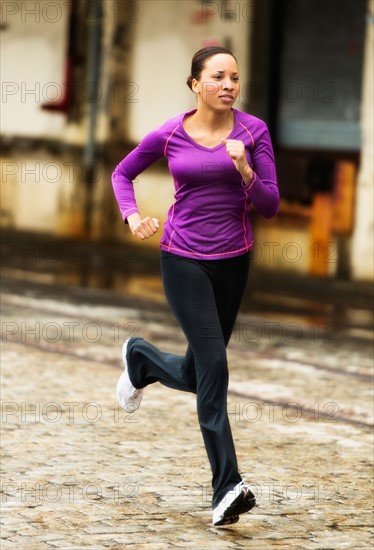 Woman jogging.