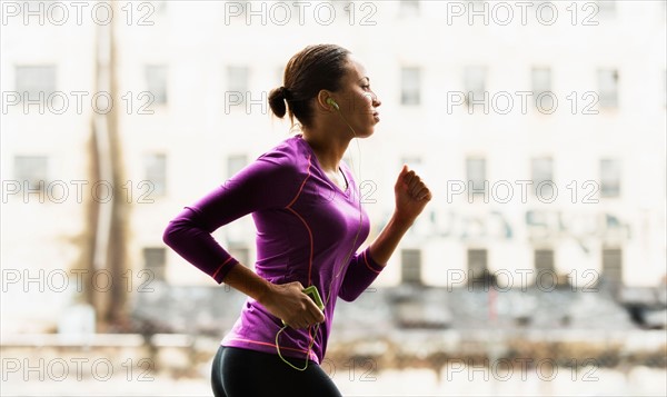 Woman jogging.