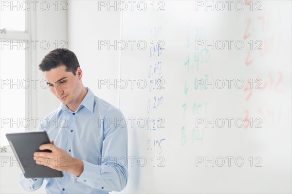 Businessman giving presentation.