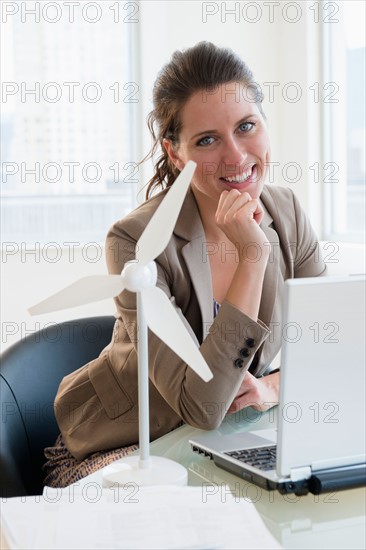 Portrait of woman in office