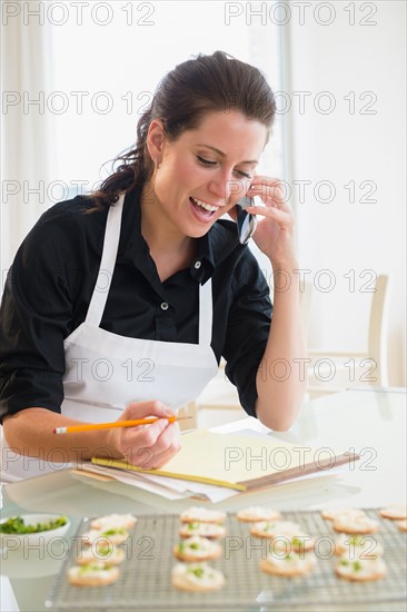 Portrait of entrepreneur talking on phone