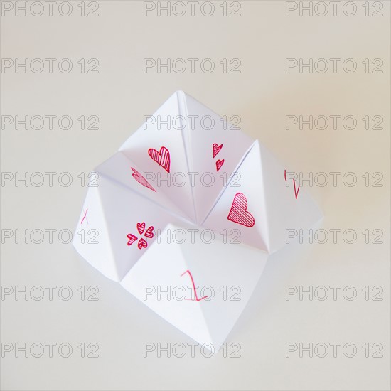 Studio Shot of paper fortune teller
