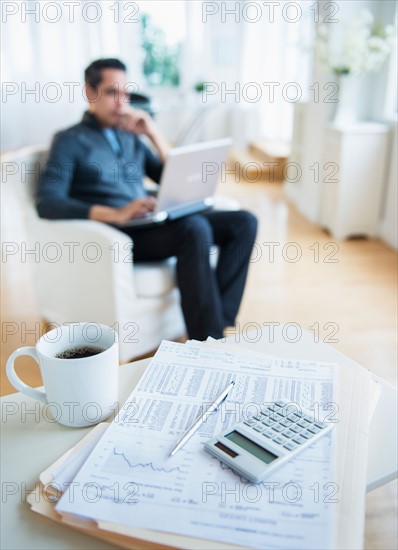 Man working at home