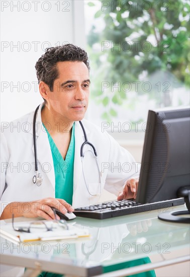 Portrait of doctor working in office