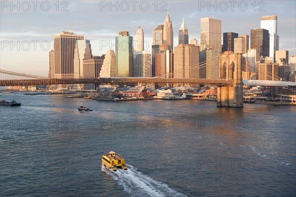 Cityscape and Brooklyn Bridge