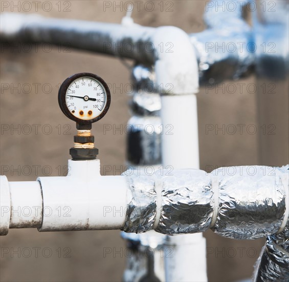 Close Up of Pressure Gauge