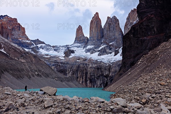 Lake and mountain range