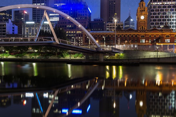 Cityscape with Flinders Street Station