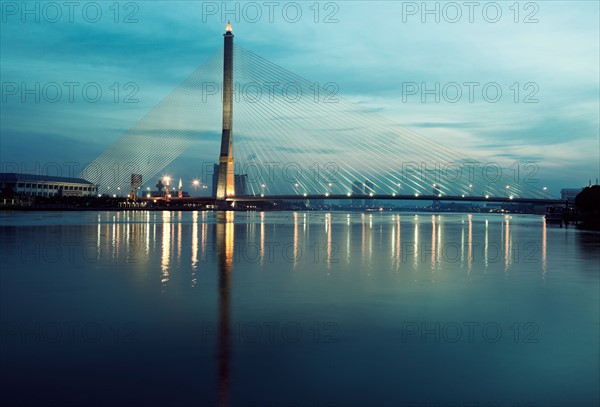 Rama VIII Bridge on Chao Phraya River