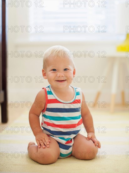 Portrait of baby boy (6-11 months)