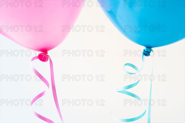 Studio shot of two balloons.