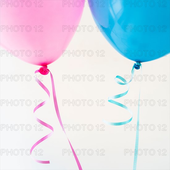 Studio shot of two balloons.