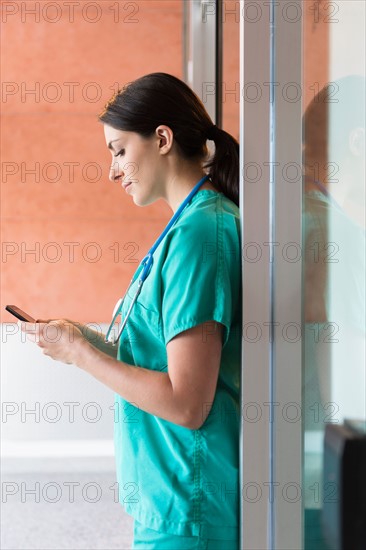 Nurse text messaging.